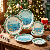 Assiettes en papier rondes jetables non enduites, plateaux en papier, assiettes en papier personnalisées pour les fêtes