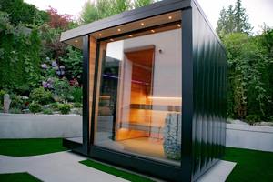Sauna à cadre noir, sauna extérieur multi-verre, cabine de sauna, poêle de sauna pour la santé, environnement luxueux de jardin, <span class=keywords><strong>spa</strong></span> de jardin paysagé - Product Image 3