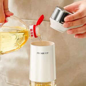 High Temperature Resistant 280ml 500ml Glass Container Auto Flip Pourer Vinegar Dispenser Stainless Steel Olive Oil <b>Bottle</b> - Product Image 5
