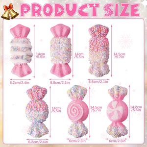 Adornos <span class=keywords><strong>de</strong></span> Caramelo Navideños, Decoraciones Colgantes <span class=keywords><strong>de</strong></span> Bastones <span class=keywords><strong>de</strong></span> Caramelo con Purpurina para Árbol <span class=keywords><strong>de</strong></span> Navidad, Decoración en Espiral <span class=keywords><strong>de</strong></span> Caramelo para Fiestas y Suministros - Product Image 3