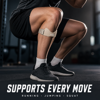 Sangle ajustable pour le tendon rotulien, pour le soutien du genou pendant le sport et le soulagement de la douleur au tendon, idéale pour la course à pied, les squats et l'entraînement physique.