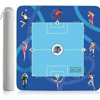 Tapis de Mahjong Américain Bleu – Thème Jeux Internationaux – Tapis de Jeu Durable – Taille Personnalisée – Tapis de Mahjong Américain sur Mesure
