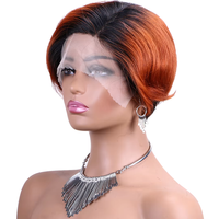 Perruque Lace Front Weiqi en Cheveux Brésiliens 10A Vierges Lisses, Couleur Naturelle, Carré Court, Sans Perte de Cheveux, Douce et Brillante