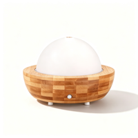 Diffuseur d'arômes en bois grainé 200 ml avec lumière LED nocturne, humidificateur ultrasonique à huiles essentielles pour chambre à coucher