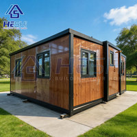 Maison préfabriquée prête à l'emploi, pliable et portable, 40 pieds x 20 pieds, 5 chambres, conteneur extensible pour expédition