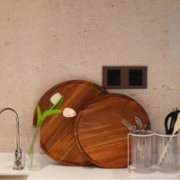 Plateau de service décoratif à un seul niveau en bois d'acacia sculpté, pour table basse, décoration intérieure, plateau à apéritifs et charcuterie