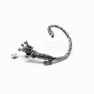 yunnique Tiger Animal <b>Cuff</b> <b>Earrings</b> Stainless Steel Single <b>Ear</b> Clip For Men Women Fashion Jewelry - Product Image 4