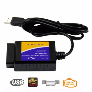 Lecteur de code OBD2 <span class=keywords><strong>ELM327</strong></span> V1.5 USB pour voiture, décodeur de diagnostic automobile pour ordinateur, compatible avec Windows - Product Image 4