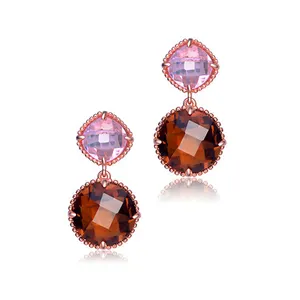 Keiyue 2024 Promotional For Sale Rare And Precious Double Ruby Earring For Helix Designer Fashion Gemstones Earrings