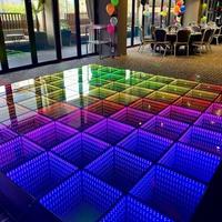 Piso de Baile LED de Última Moda 2026 para Bodas y Fiestas, Piso de Baile de Espejo con LED, Loseta LED de Vidrio Transparente