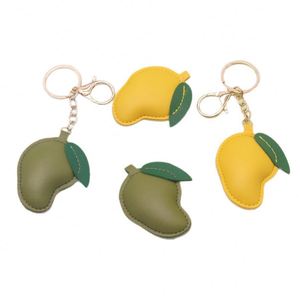 HOT Cute Leather <b>Car</b> Food Toy Doll Keychain Fruit Jewelry Making Charm Pendant Sublimation Leather mango <b>Key</b> Chains Gift Womens - Product Image 4