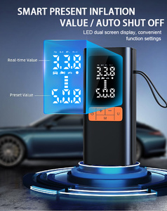 <span class=keywords><strong>Compresseur</strong></span> d'air portable sans fil pour pneus de voiture avec moniteur de pression, affichage numérique, lumière d'urgence et arrêt automatique - Product Image 3