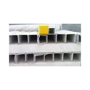 Gran oferta, tubo de PVC hueco cuadrado de plástico eléctrico de alta resistencia, tubo de drenaje blanco 50x50