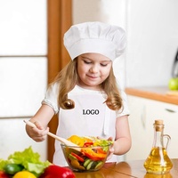Tabliers de cuisson en polyester coloré avec logo personnalisé en gros Tabliers de cuisson pour enfants Tabliers personnalisés bon marché Tabliers pour enfants de petite quantité minimale de commande avec poches