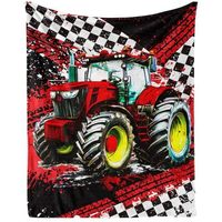 Couverture polaire personnalisée à motif à carreaux bleus, thème moto de course, taille King, pour chambre, canapé, cadeau, Us