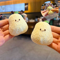 HECION 2026 Jouet Squishy en Silicone Canard Poire, Jouet Anti-Stress Réaliste en Forme de Fruit, Jouet Sensoriel à Presser pour Étudiants et Enfants
