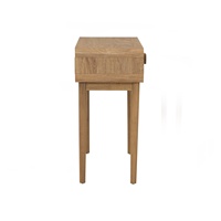 Table console LOME élégante et durable en chêne naturel, table d'entrée mince, table de couloir, décoration moderne pour la maison, bureau contemporain
