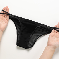 Populaire Trendy Zwarte Lingerie Slips Hollow Out See Through Sexy Kant Transparante Panty Dames Slipje Vrouwen Ondergoed
