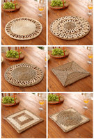 Set de table rond en paille tressée, isolant thermique, résistant aux hautes températures, écologique, décoration de table, style européen