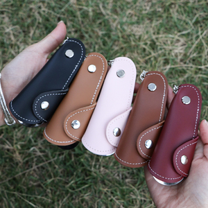 Calzador de Acero Inoxidable <span class=keywords><strong>con</strong></span> Estuche de Cuero PU, Llavero, Calzador de Viaje, Herramienta Práctica, Regalo - Product Image 5