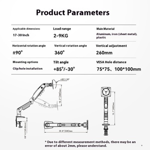 NB F80-XK nhôm màu xanh lá cây 90 độ nghiêng nâng xoay máy tính đứng với máy tính để bàn màn hình cánh tay sản phẩm Chứng Khoán mới - Product Image 5