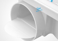 Ventilateur d'extraction de plafond en plastique pour salle de bain, extracteur de tuyau monté au plafond, ventilation d'air, ventilateur de plafond