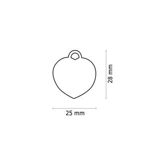 Ciondolo a cuore in argento 25x22 mm, accessorio per gioielli, per creazioni e design - Product Image 2