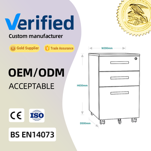 Meuble <span class=keywords><strong>de</strong></span> rangement mobile <span class=keywords><strong>haut</strong></span> <span class=keywords><strong>de</strong></span> gamme blanc ivoire moderne avec 3 tiroirs à glissières souples et roulettes - Product Image 2