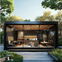 Maison mobile moderne personnalisable en conteneur, en acier, ignifuge, étanche, écologique, café préfabriqué, mini-maison