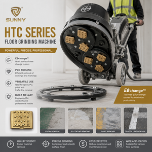 适用于 HTC 地板研磨机的 PCD 研磨片，用于强力去除环氧树脂和涂层，磁性快速更换设计，适用于混凝土 - Product Image 1