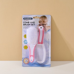 Factory Direct Sales Soft Newborn Plastic Custom Baby Hair <b>Brush</b> Hair Comb and <b>Brush</b> Set - Product Image 5