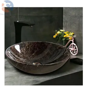 Sanitary ware supplier ceramic color marble basin high quality best price customized size