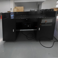 Çok yönlü sessiz disko 600 piksel LED DJ kabini pleksiglas ticaret istasyonu ile 70 inç piksel siyah bez
