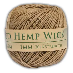 Wholesale high quality nature beeswax coating eco vegan organic hemp wick