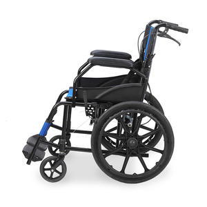 Fabricante Best-Seller Silla de ruedas manual portátil Silla de ruedas plegable Silla de ruedas de acero ligera para discapacitados - Product Image 3
