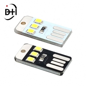 Lote de 10 Lámparas LED para Camping, Senderismo Nocturno, Linterna Portátil de Ahorro de Energía, Mini Linterna Ultrafina USB con Llavero - Product Image 2