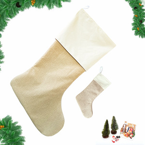 Chaussettes géantes en lin RubySub pour sublimation, chaussettes vierges pour décorations <span class=keywords><strong>de</strong></span> chaussettes <span class=keywords><strong>de</strong></span> Noël - Product Image 2