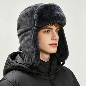 Sombrero Ruso Soviético de Piel de Oveja, <span class=keywords><strong>Ushanka</strong></span>, para Hombre, para Clima Frío de Invierno, Venta al Por Mayor Directo de Fábrica - Product Image 5
