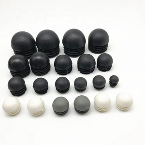Black Round square Dome Plastic Pipe Tube Plugs Glide <strong>Insert</strong> End Caps for Tube Pipe