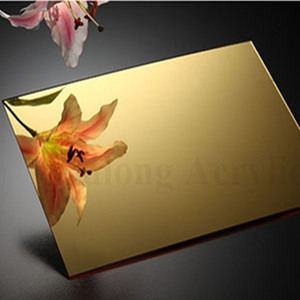 Alands nhựa 1mm 1.8mm 2.8mm vàng Acrylic Tấm Gương Vàng <span class=keywords><strong>plexiglass</strong></span> gương - Product Image 5