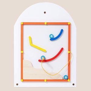 Tableau mural Montessori en bois naturel à 5 panneaux, en forme de nuage, pour activités sensorielles et jeux éducatifs - Product Image 6