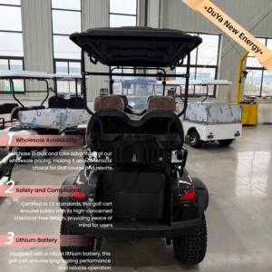 नई हाई स्पीड 72 वी लिथियम बैटरी दर्शनीय बस इलेक्ट्रिक 4-सीटर उठा लिया बुगी गोल्फ कार्ट उपयोगिता डीलक्स क्लब गोल्फ कार्ट उपयोगिता डीलक्स क्लब गोल्फ कार्ट - Product Image 4