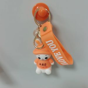 Venta al por mayor linda chica <span class=keywords><strong>de</strong></span> dibujos animados transparente goma suave PCV llavero juguetes personalizados plástico PVC 3D figura <span class=keywords><strong>Anime</strong></span> llaveros - Product Image 3