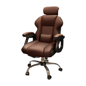 Fauteuil de Bureau Haut de Gamme Inclinable et Pivotant Ergonomique <span class=keywords><strong>en</strong></span> <span class=keywords><strong>Cuir</strong></span> PU <span class=keywords><strong>Noir</strong></span> de Luxe avec Coussin Épais et Appui-Tête - Product Image 6