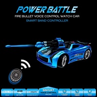 Voiture RC à commande vocale 2,4 GHz, multifonction, haute vitesse, lance balles, jouet intelligent avec télécommande montre connectée