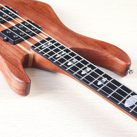 Professional 43" Active 4-String Electric Bass Guitar for Right Handed Players Sapele Body with Matte Finish & Maple Neck