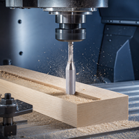 Fraise droite industrielle 1/2*4*30 en carbure de tungstène pour le fraisage CNC du bois, du MDF et de l'acrylique