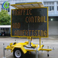 Semáforo Solar Móvil con Flecha Direccional y Remolque, Pantalla LED Plegable, Tablero de Flechas, Hecho en China