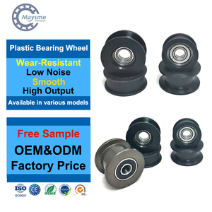 Roue à roulement à haute charge BSH600036-14 10X36X14mm en POM avec roulement pour chariots industriels, chariots et machines - Product Image 1