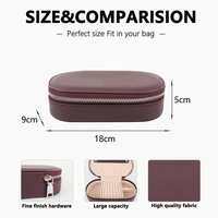 Cossni - Étuis à bijoux en cuir avec logo personnalisé - Boîte à bijoux de voyage pour femme - Rangement pour montres, boucles d'oreilles, colliers, bagues - Pour femmes